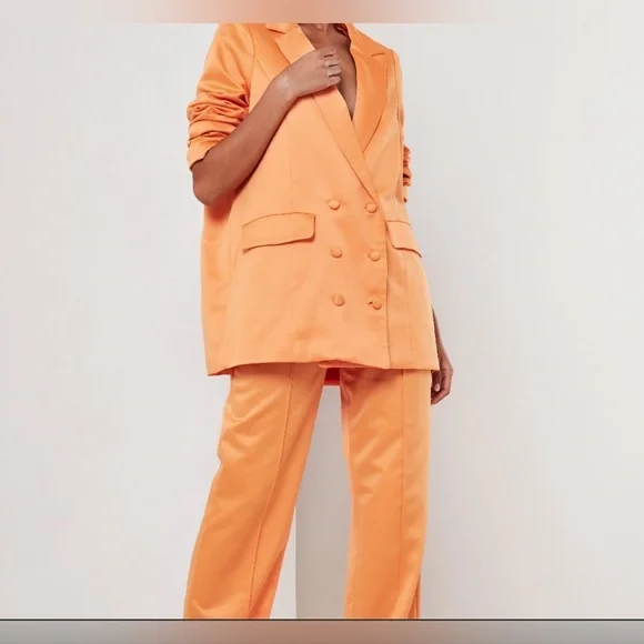 MISSGUIDED- Tangerine oversized blazer - Picture 3 of 5